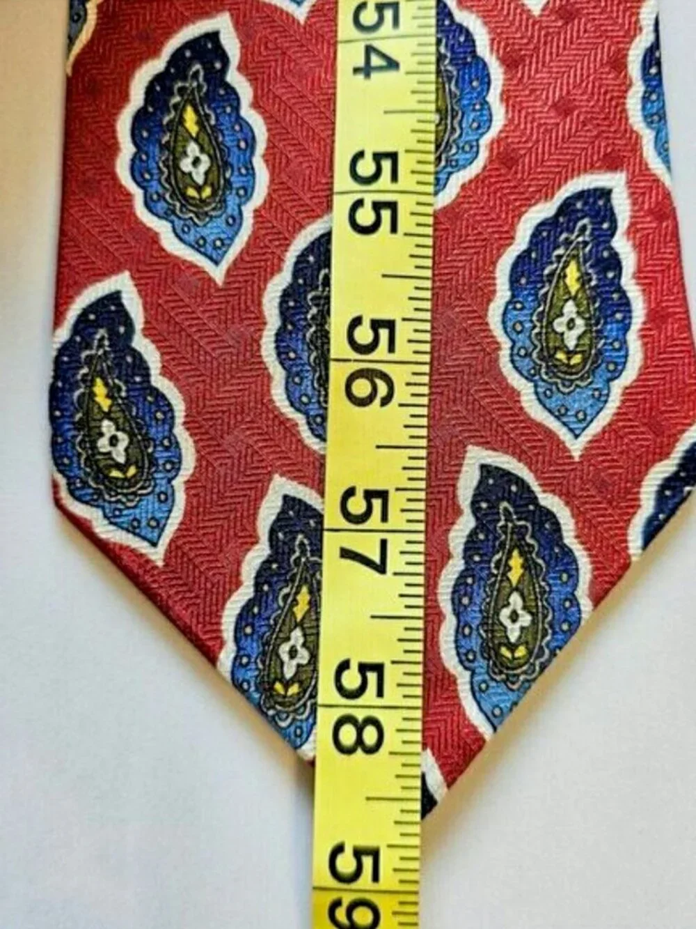 Vintage Villa Bugatti 100% Silk Paisley Medallion Tie